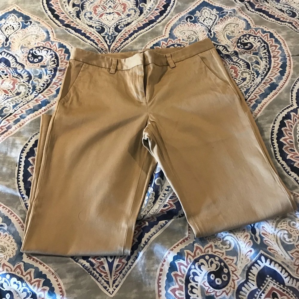 Tan Lord & Taylor Khakis Dress Slacks 👖 Cropped